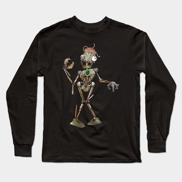 ZombiBot Long Sleeve T-Shirt by Winterbourne Workshop